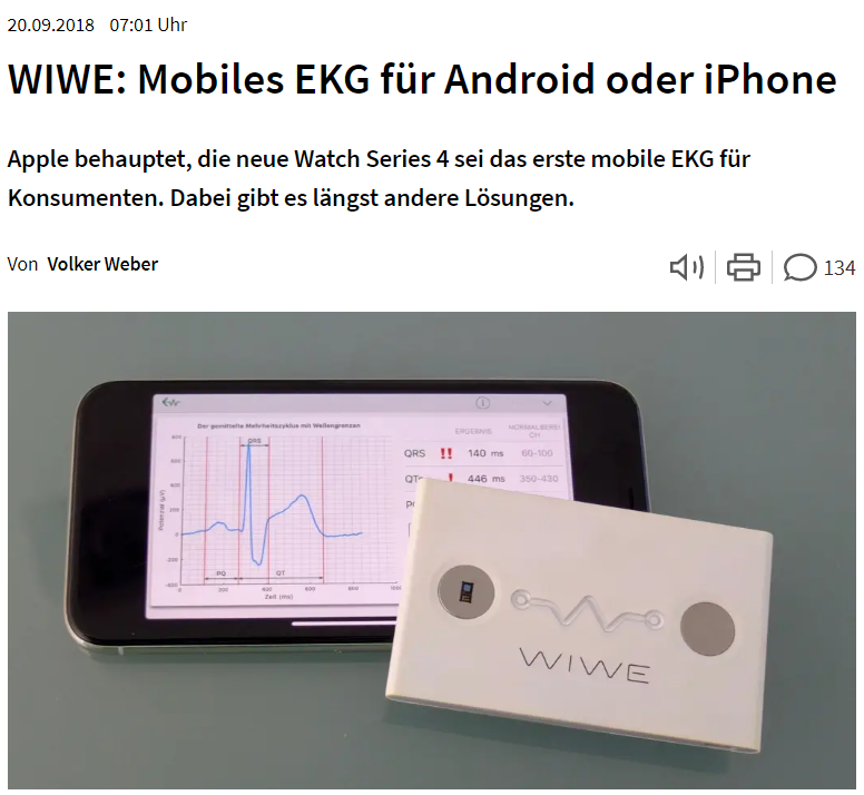 WIWE: Mobiles EKG für Android oder iPhone